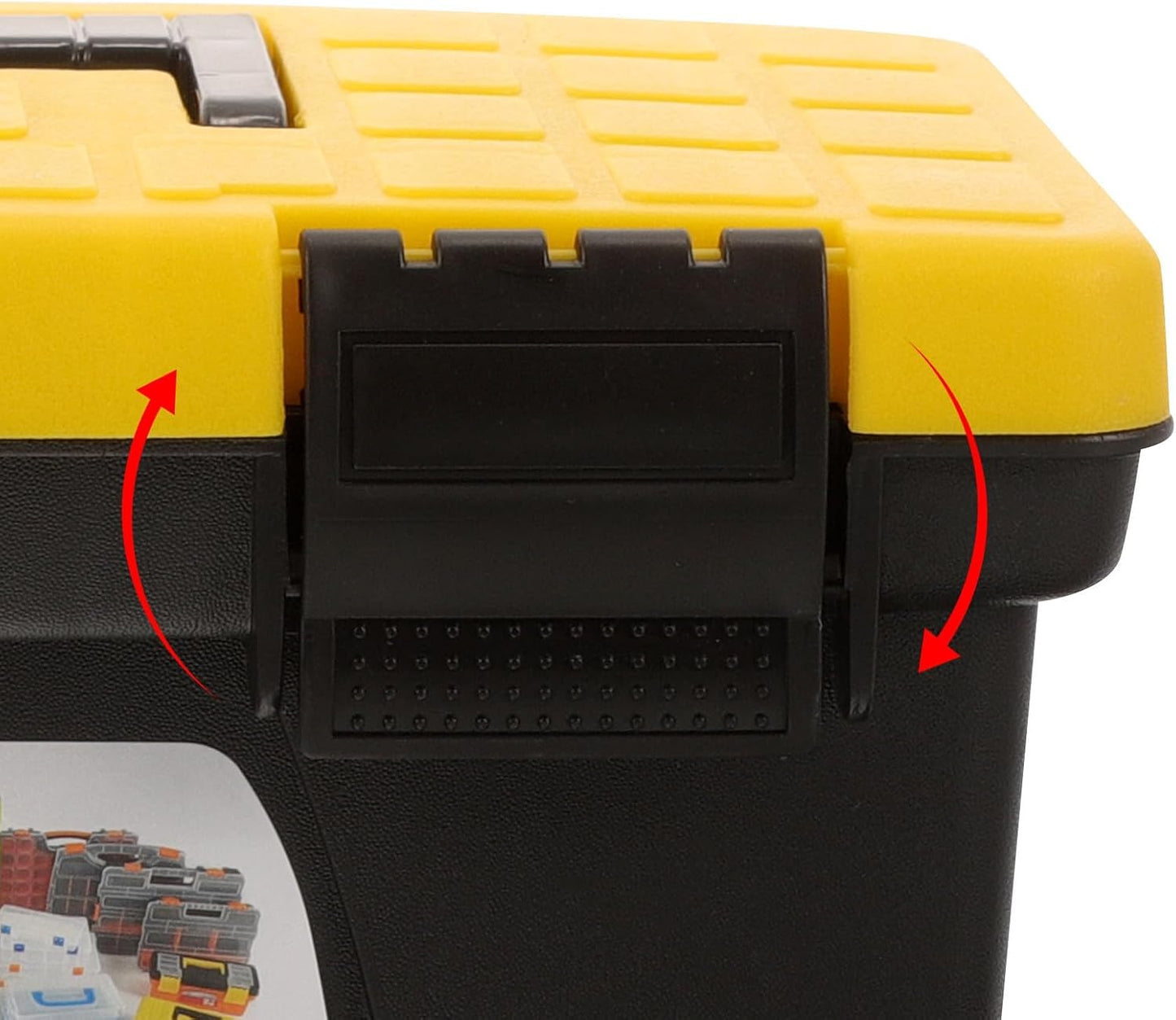  Healeved Boîte De Rangement Pour Outils De Voiture En Plastique Noir, Mallette Rigide à Grosse Capacité Pour Protection Et Organisation Lors De Réparations à Domicile