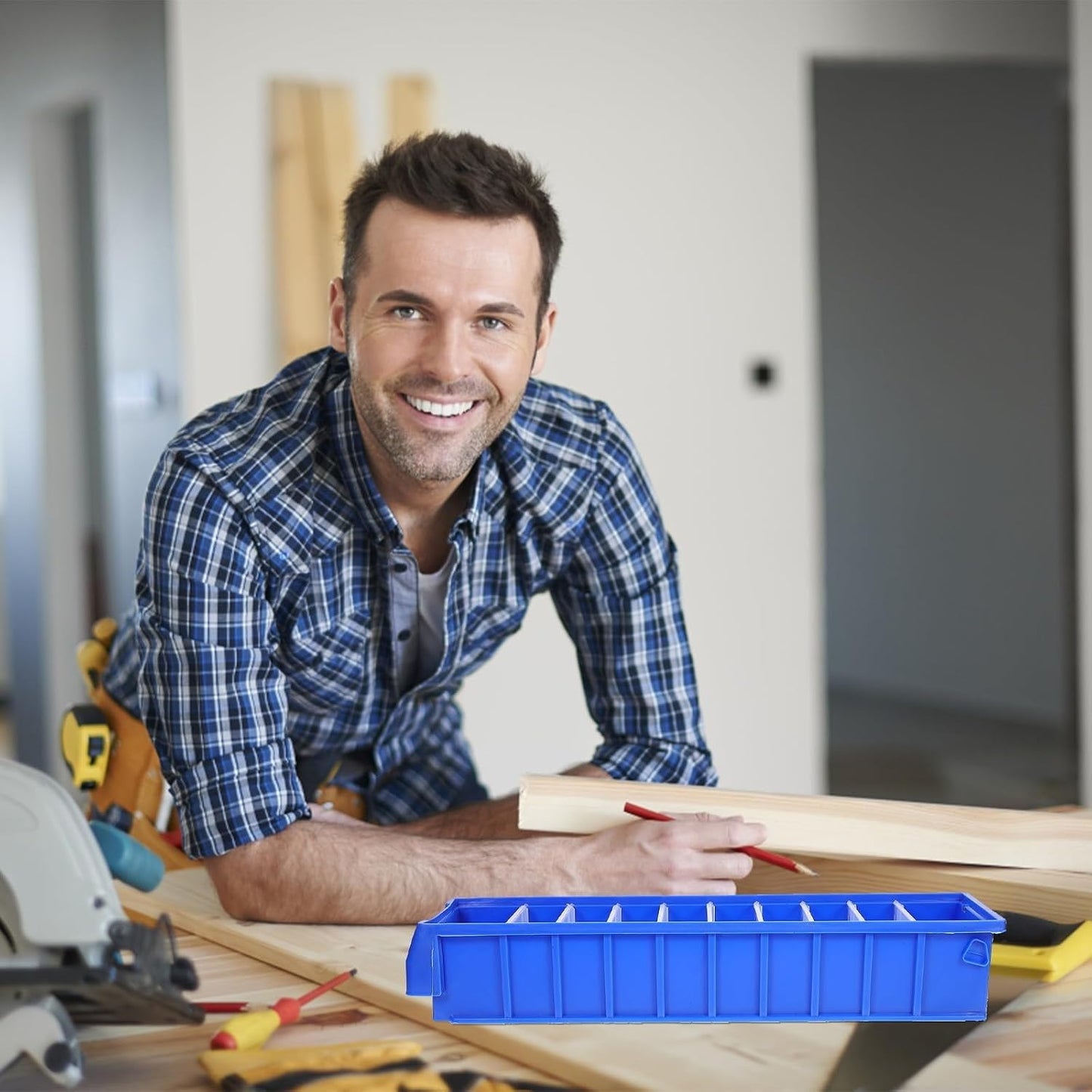  Ciieeo Boîte De Rangement Pour Vis En Polyéthylène Légère Compartiments Modulables, Pour Atelier Et Organisation Des Outils