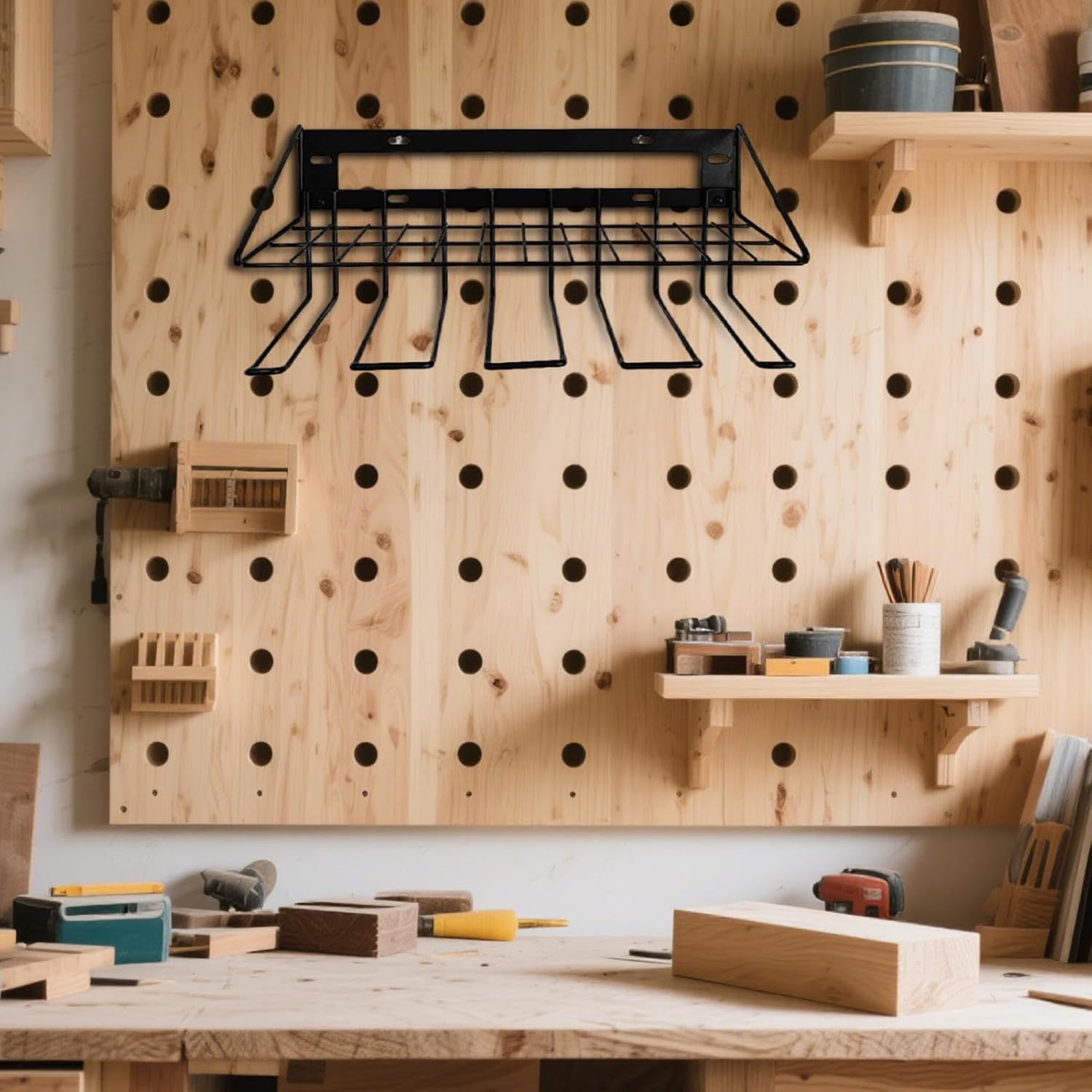 GENERIC Étagère à Outils électriques, étagère De Rangement Pour Perceuse, Support Mural En Métal Pour Garage, Maison, Abri De Jardin, Organisation Pour Perceuses