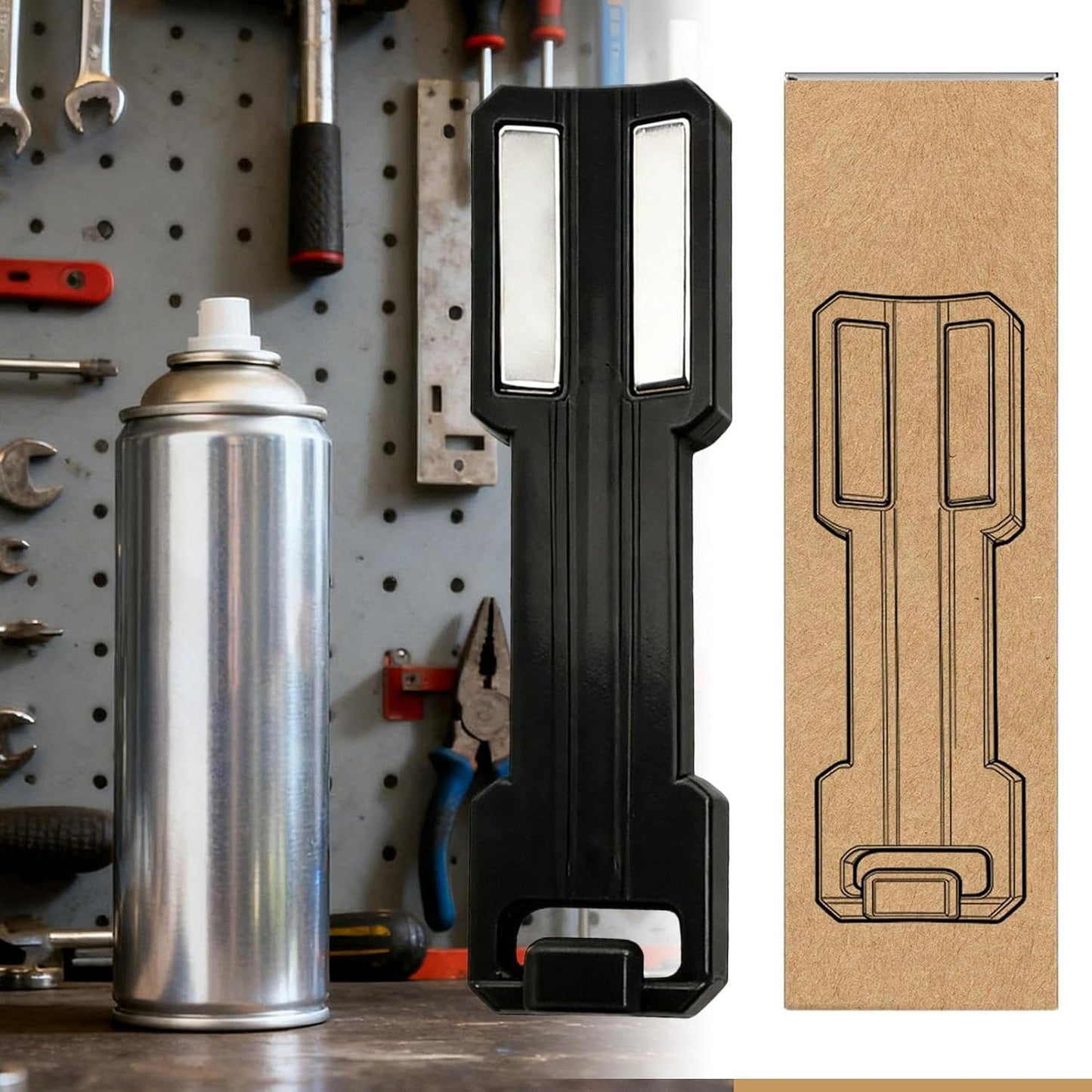  Organisateur De Rangement Pour Bombes Aérosols - Étagère Murale Magnétique Pour Montage Mural Et Rangement - Organisateur Pour Le Rangement Des Pots De Peinture Et Des Flacons Pulvérisateurs - Pour La