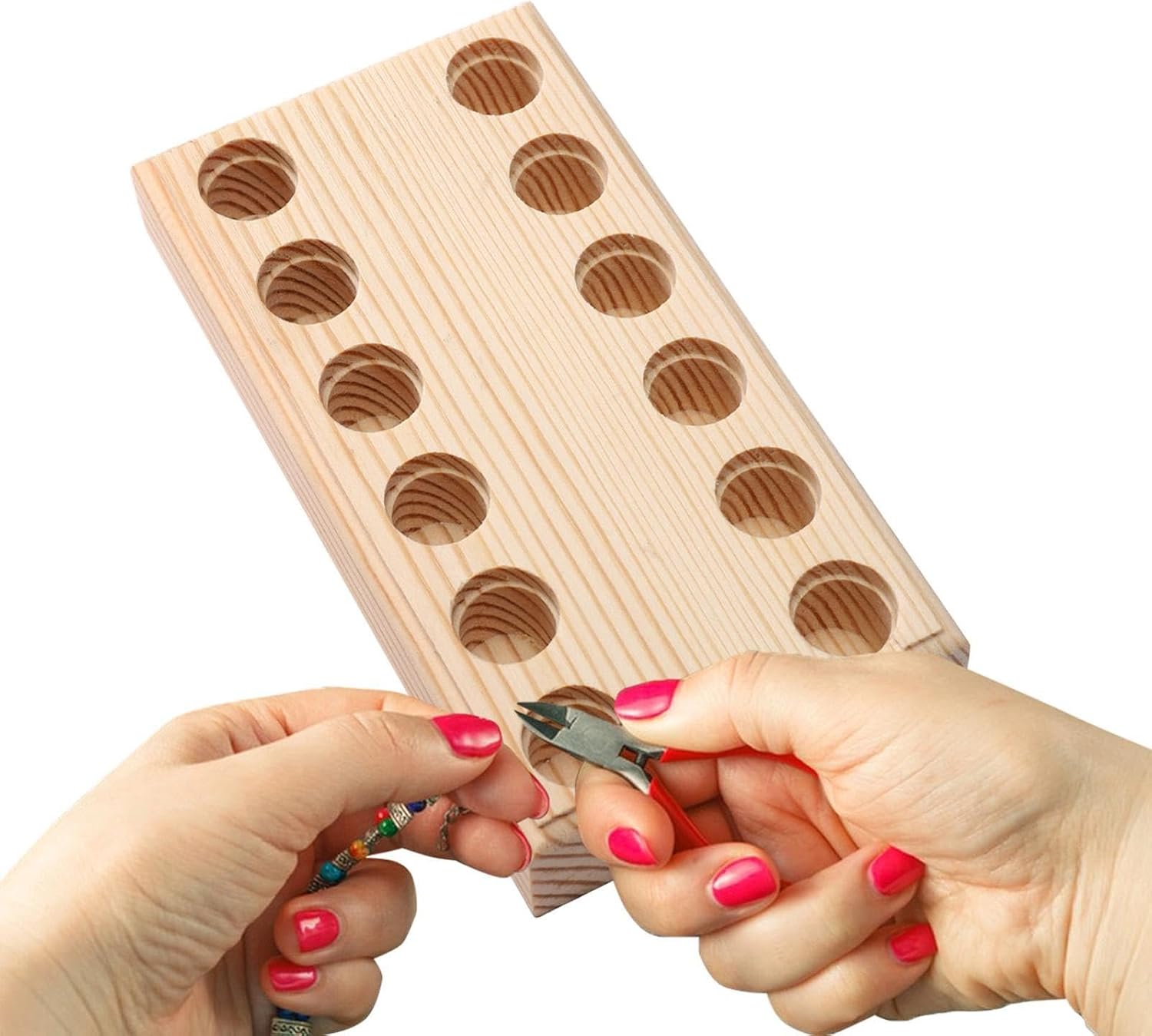 GENERIC Organiseur De Pinces | Support En Bois Multi-fentes – Organisateur D'outils De Perlage | Pour Garage, établi De Travail, Armoire, Mécanicien, Travaux De Construction