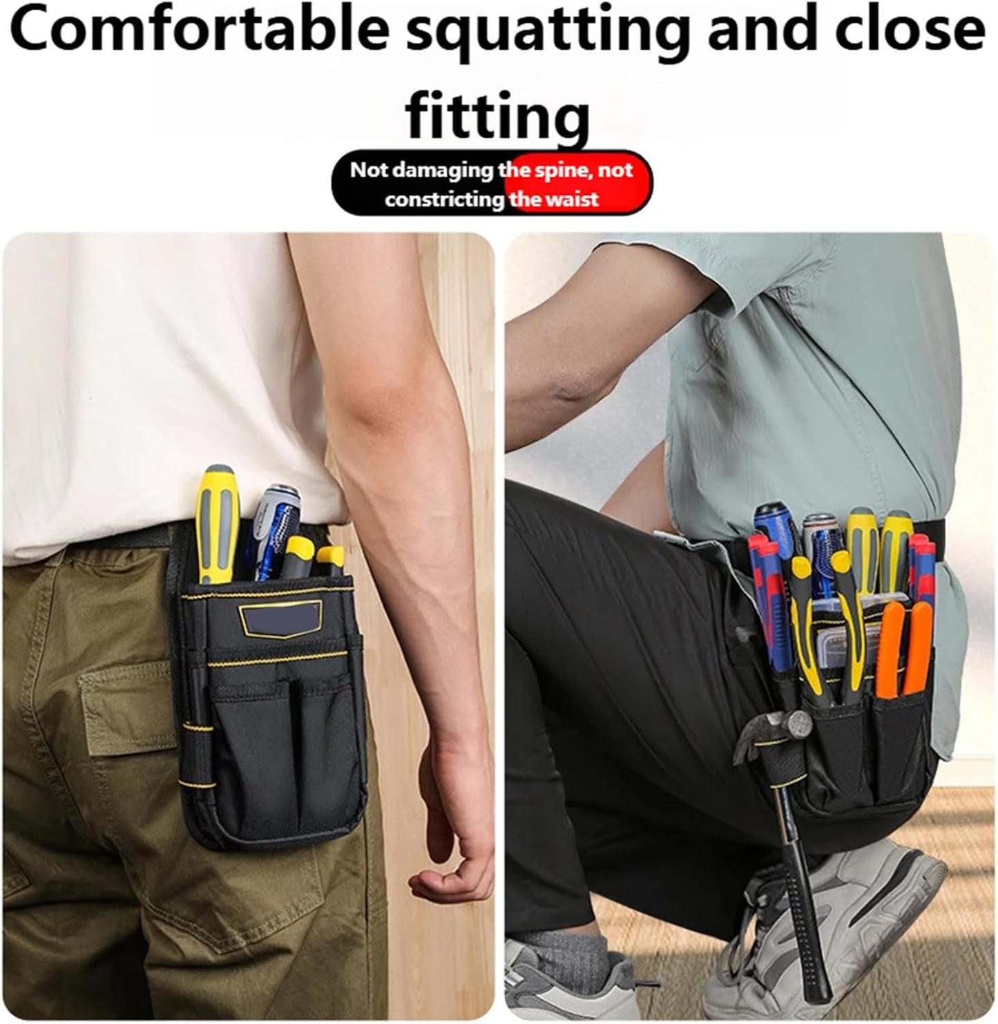  Porte-ceinture à Outils Professionnel Pour électricien, Sac En Nylon Durable Avec Plusieurs Poches Pour Une Organisation Facile, Sac Universitaire Durable