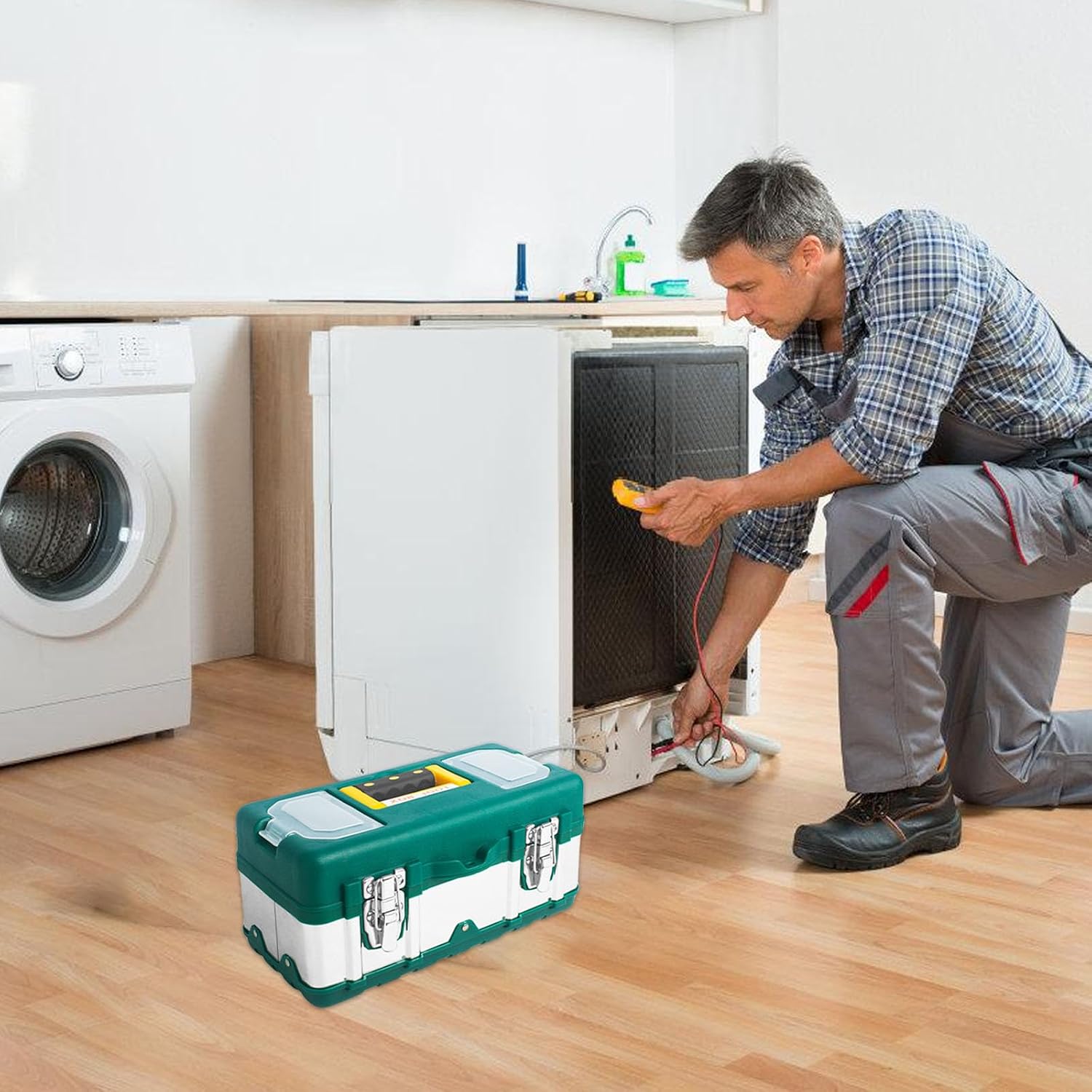  Ensemble Solide De Substances Composées Inoxydables Courbures Renforcées Pour Les Électriciens Boîte À Outils Renforcée Pour Le Travail En Extérieur