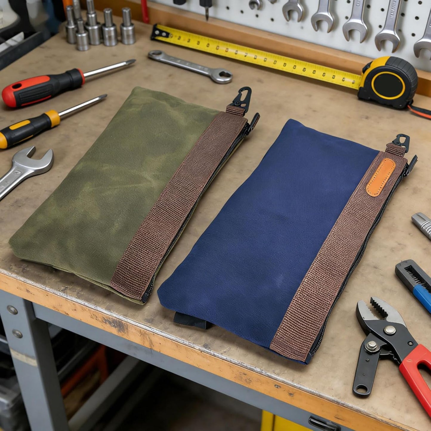  Organiseur D'outils Indéchirable, Construction Robuste, 30,5 X 2,5 X 20,3 Cm, Spacieux, Tient Debout, Sacs Robustes De Qualité Industrielle
