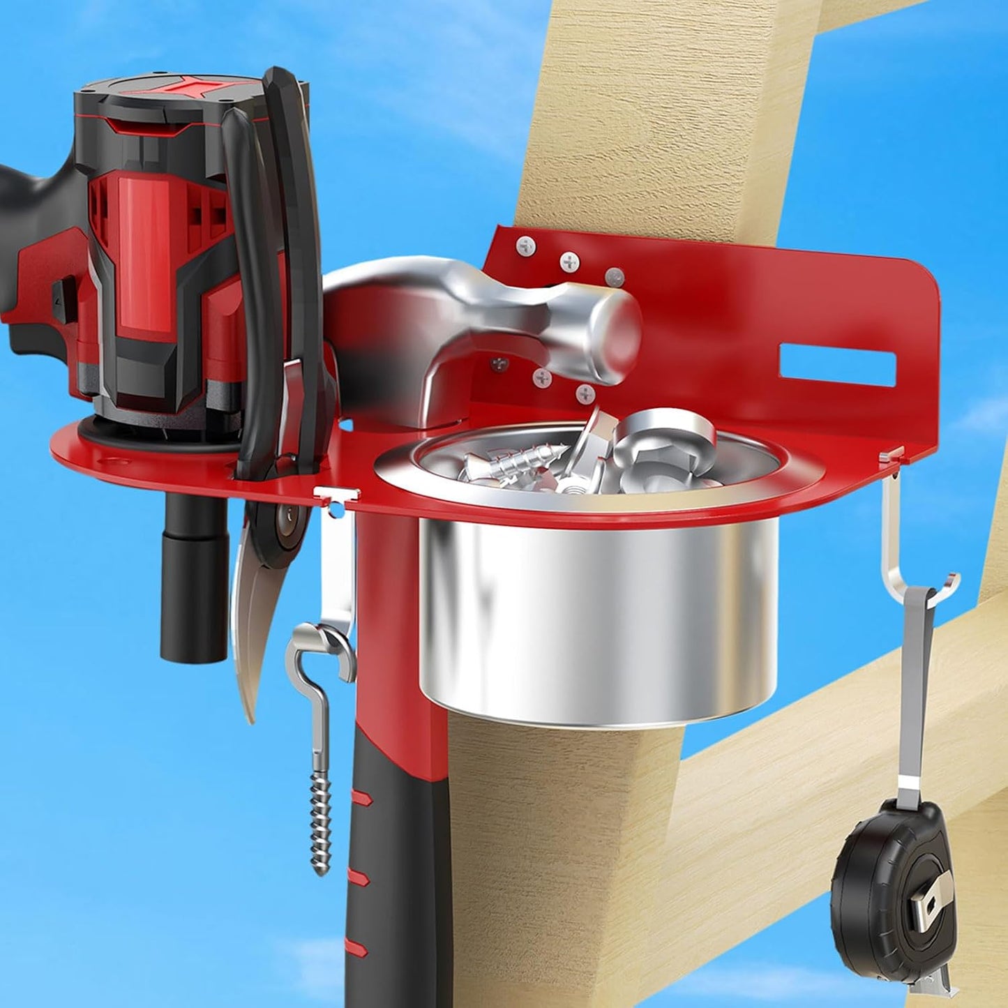  Les Porte-outils De Grande Capacité Empêchent Les Chutes D'équipement Tout En Travaillant Pour Un Travail Efficace Sur Les Hauteurs Sac De Rangement D'outils D'échelle