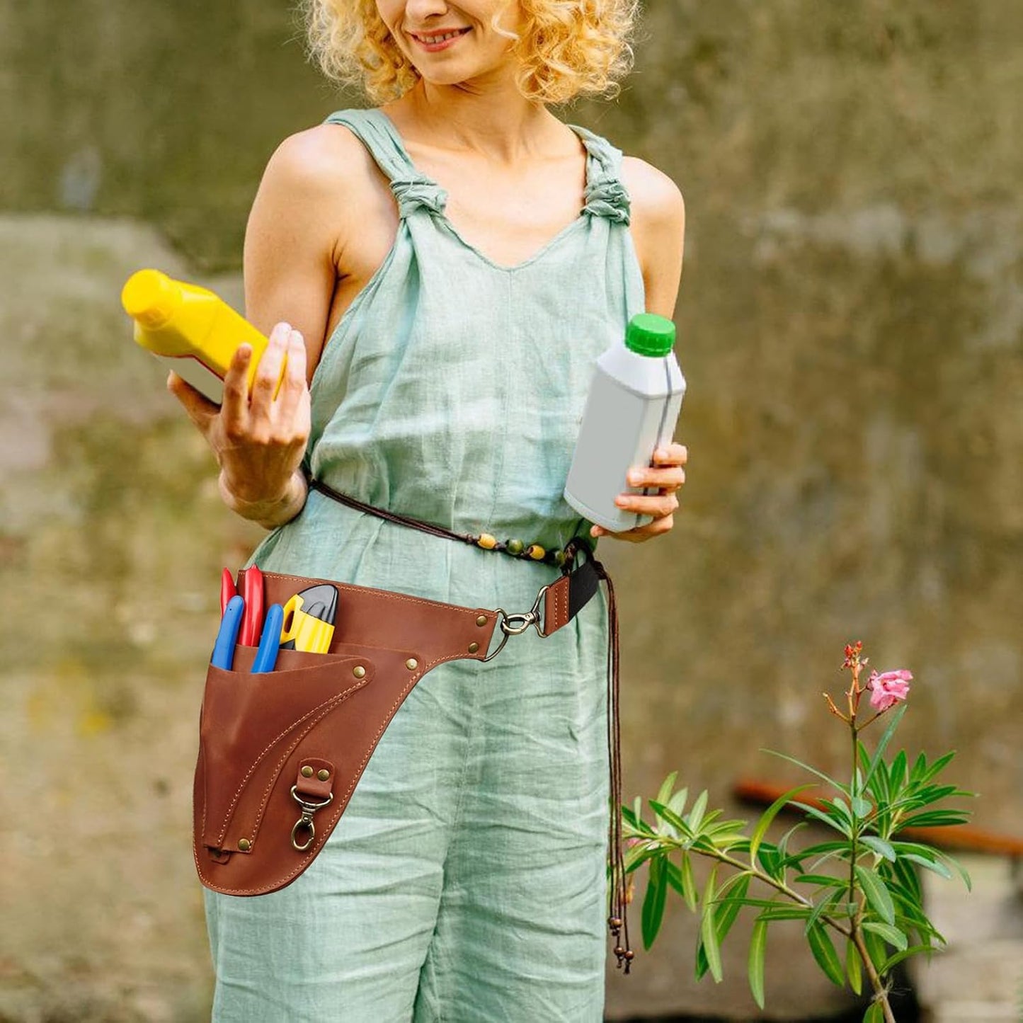  Sacs à Outils Robustes En Cuir Pour Menuiserie Professionnelle, Coutures Renforcées, Poches De Jardinage