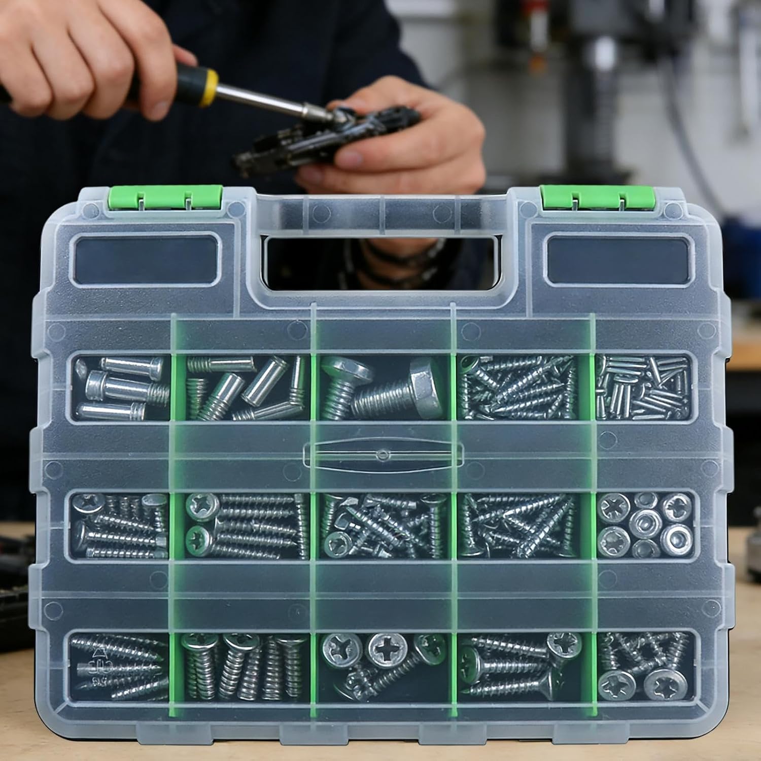  Organiseur De Vis | 34 Compartiments – Boîte à Outils De Rangement Pour Petites Pièces, Boulons, Clous, Perles, Bijoux, Articles De Pêche, Composants électroniques, Garage, Atelier, Bureau
