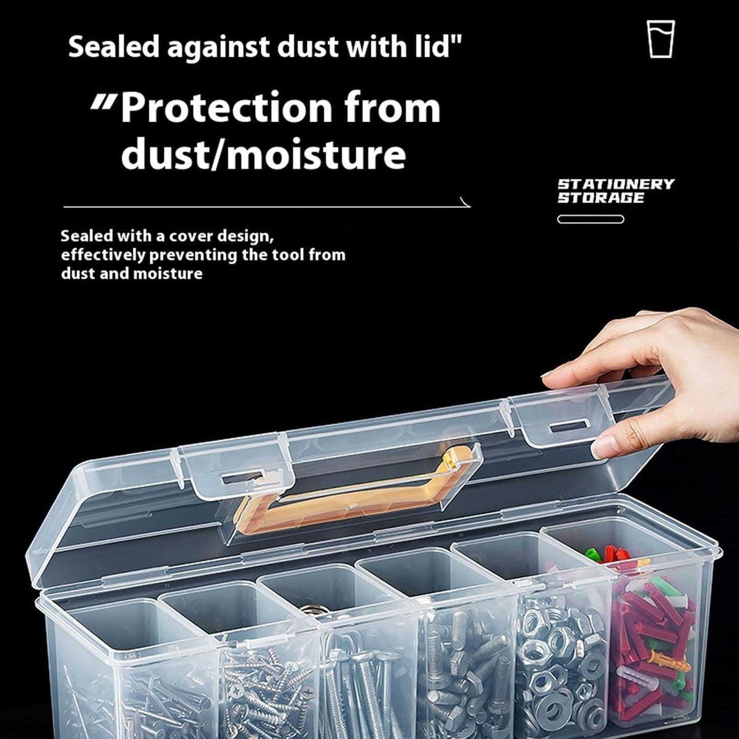  Boîte à Outils Haute Performance Avec Séparateurs Amovibles, Vis Portantes Transparentes, étui De Rangement Pour Atelier, Garage, Maison, étui à Outils Portable En Plastique