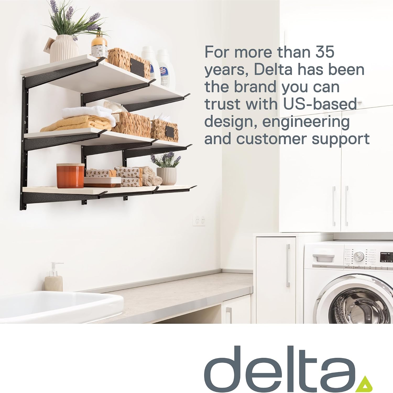  Delta Cycle Étagère De Rangement En Bois Robuste Pouvant Supporter Jusqu'à 326,6 Kg – Étagère Large à 3 Niveaux Avec Bras Entièrement Réglables – Solution De Rangement Pour Garage