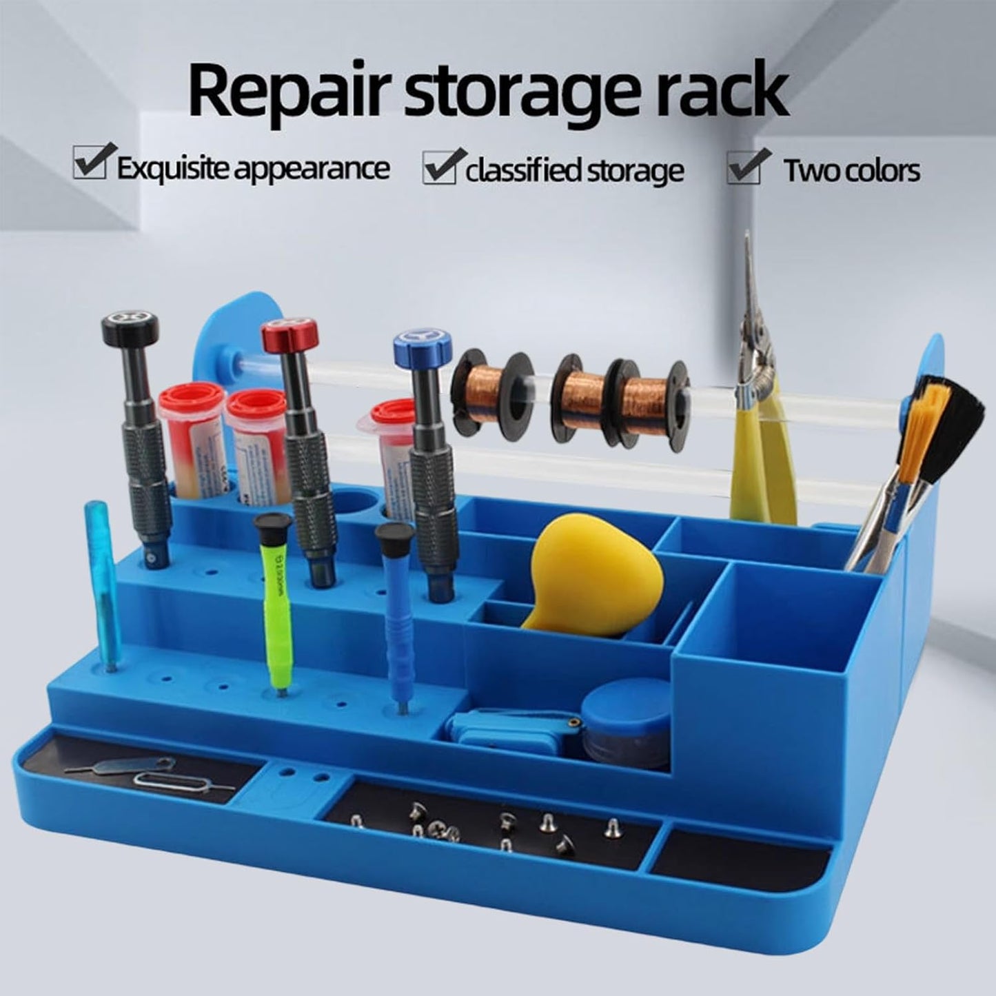  Boîte à Outils Portable Empilable Pour Tournevis Avec Compartiments Personnalisables, étui à Outils Léger Pour Les Professionnels