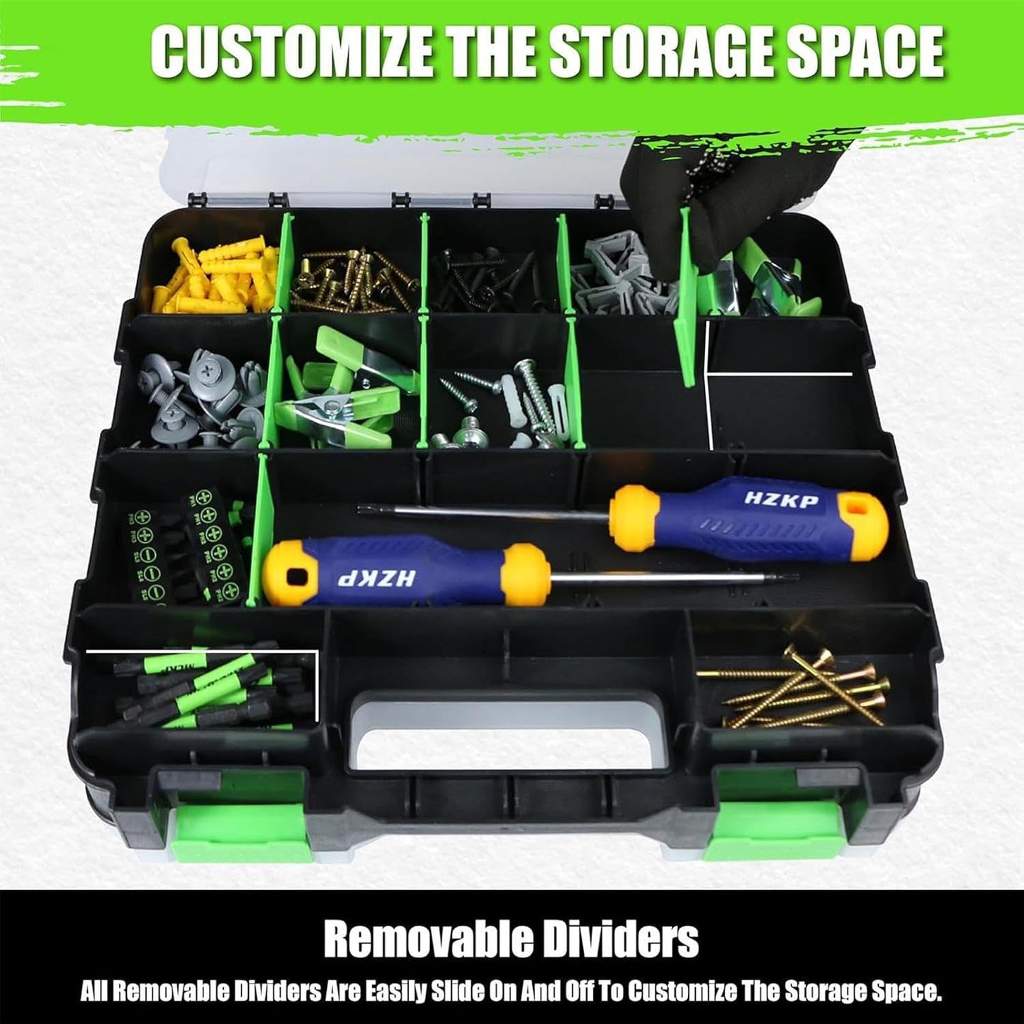  Organiseur De Vis | 34 Compartiments – Boîte à Outils De Rangement Pour Petites Pièces, Boulons, Clous, Perles, Bijoux, Articles De Pêche, Composants électroniques, Garage, Atelier, Bureau
