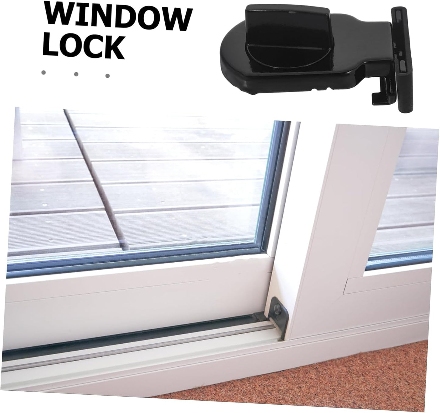  Angoily Sliding Window Lock Door Lock Latch Adjustable Window Stopper Hardware Door Latches