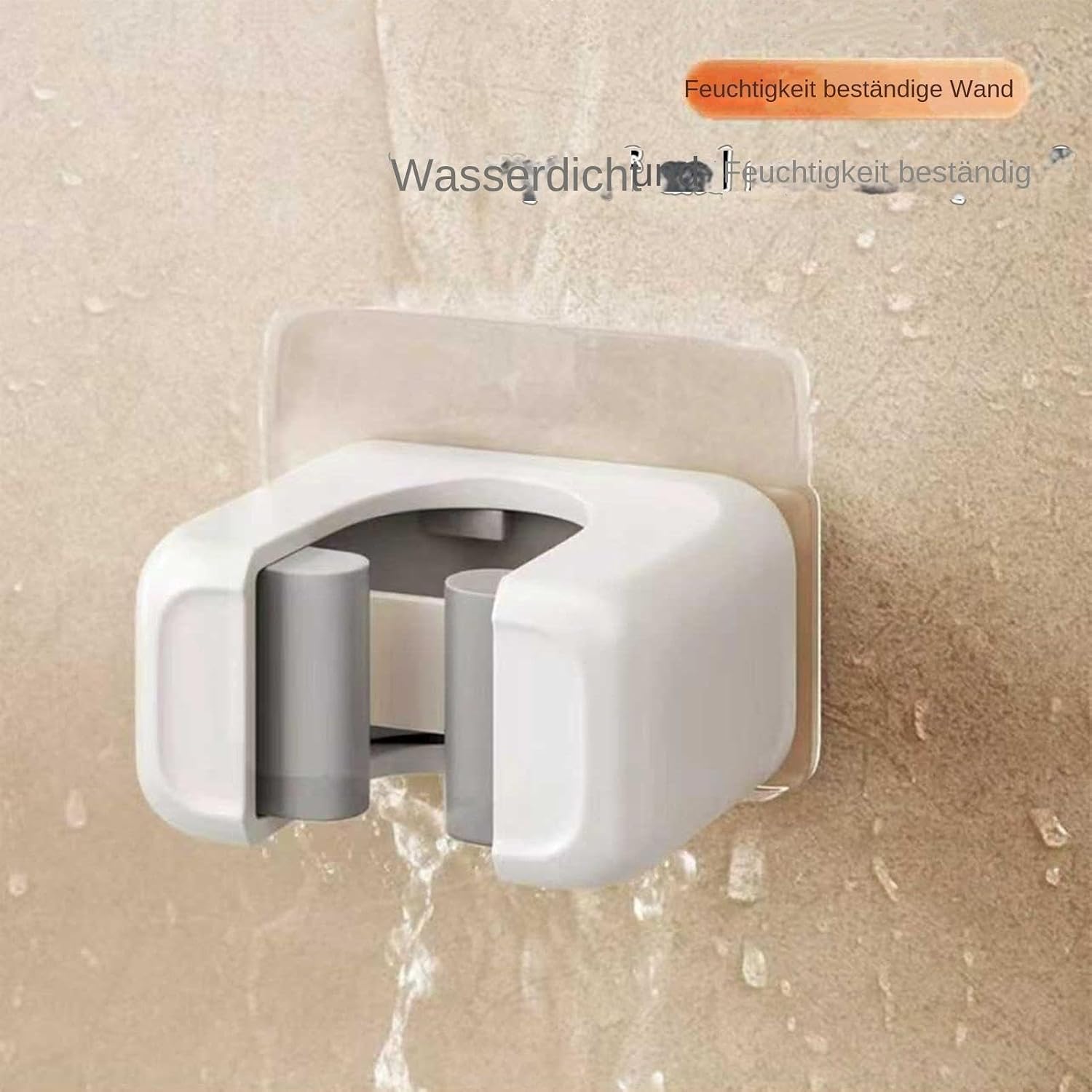  Lot De 2 Supports De Balai Adhésifs Robustes Peu Encombrants - Support Mural Solide Pour Balai Et Balai - Rangement à Outils Pour Cuisine, Salle De Bain, Garage, Buanderie, Camping-car
