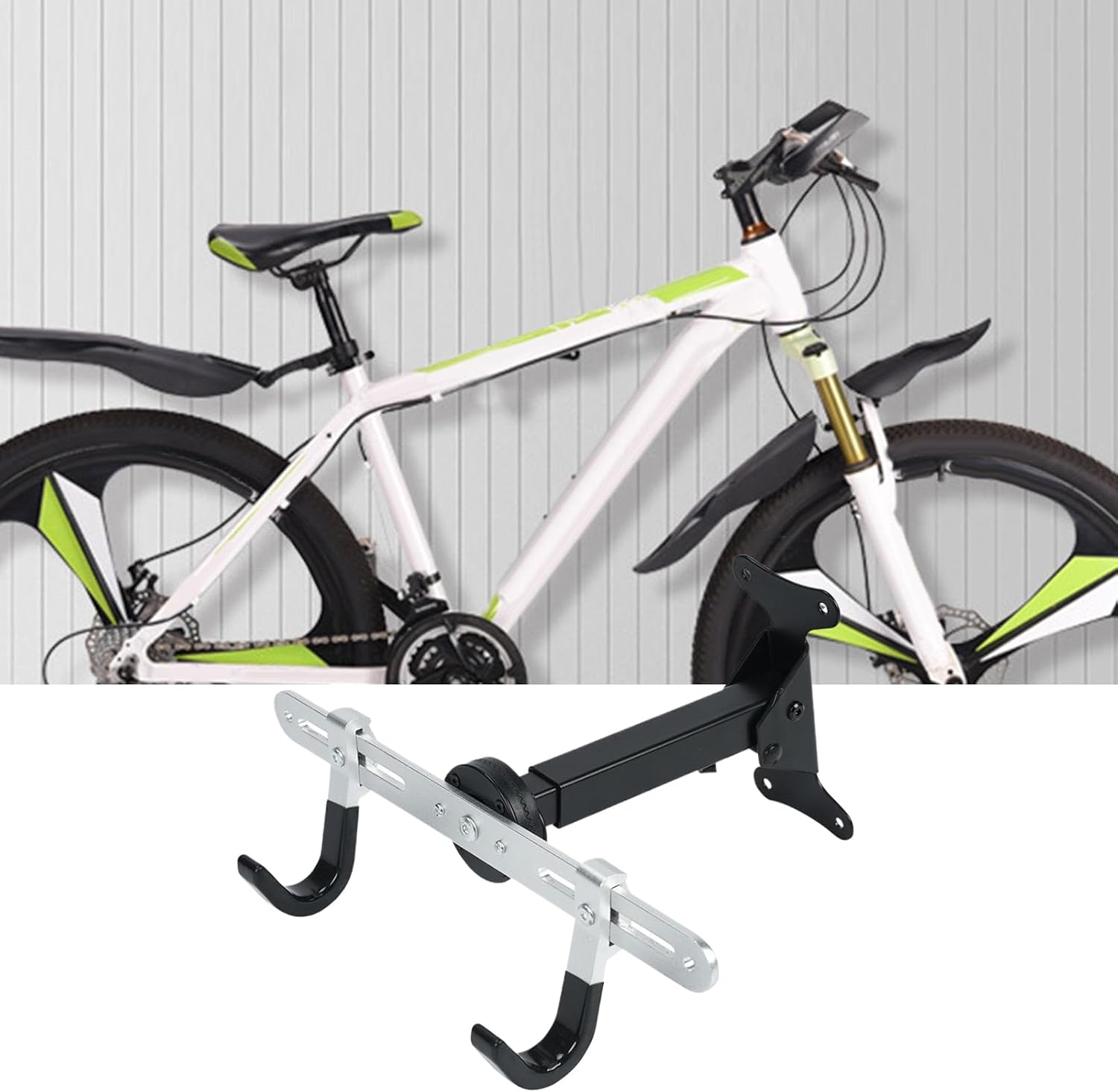  Générique Accroche-Vélo Mural | Support De Rangement Intérieur Pour Vélos,Organisateur Porte-Manteau Réglable Robuste Pour Atelier Exposition Rangement Intérieur Organisation Et Gain De Place à La