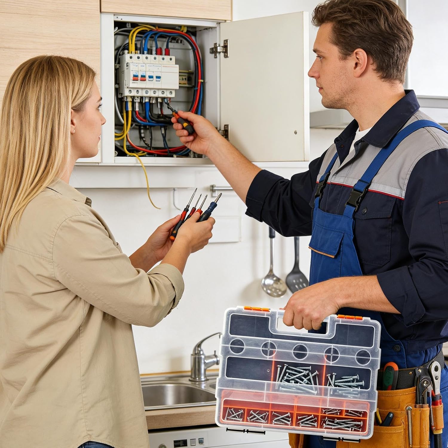 Genérico Boîte De Rangement Pour Petits Composants – 21 Compartiments Amovibles à Encastrer | Conteneur De Composants Pour Petits Composants Ferreux Tels Que Vis Et Boulons Outils électroniques