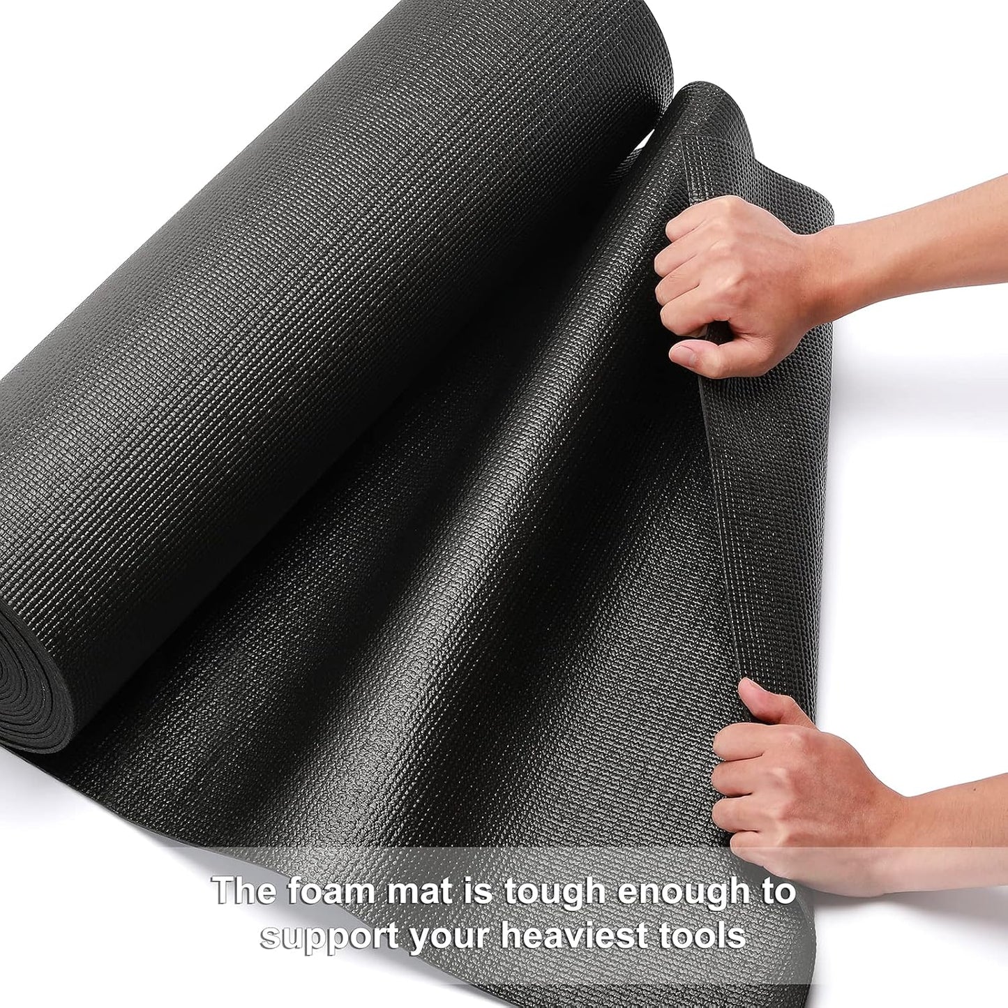  CASOMAN Revêtement De Boîte à Outils Professionnel Et Revêtement De Tiroir 61 Cm X 7,3 M, Facile à Couper En Caoutchouc Mousse Antidérapant, Tapis De Tiroir – Revêtement épais Réglable Pour Armoire