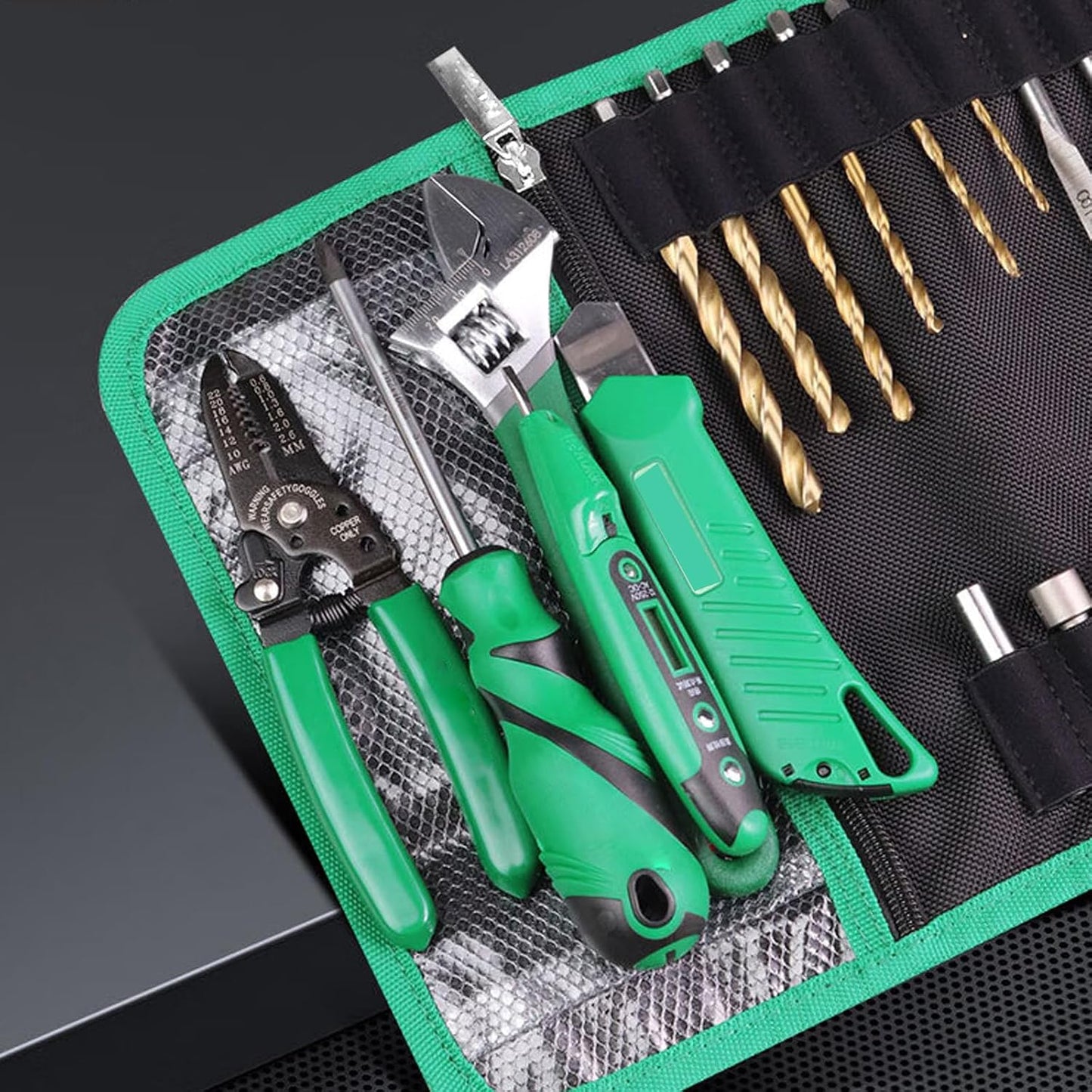  Sac à Outils Portable Pour Embouts De Tournevis Avec Compartiment En Maille Zippée Sécurisé Pour Techniciens Et Amateurs De Technicien Professionnel
