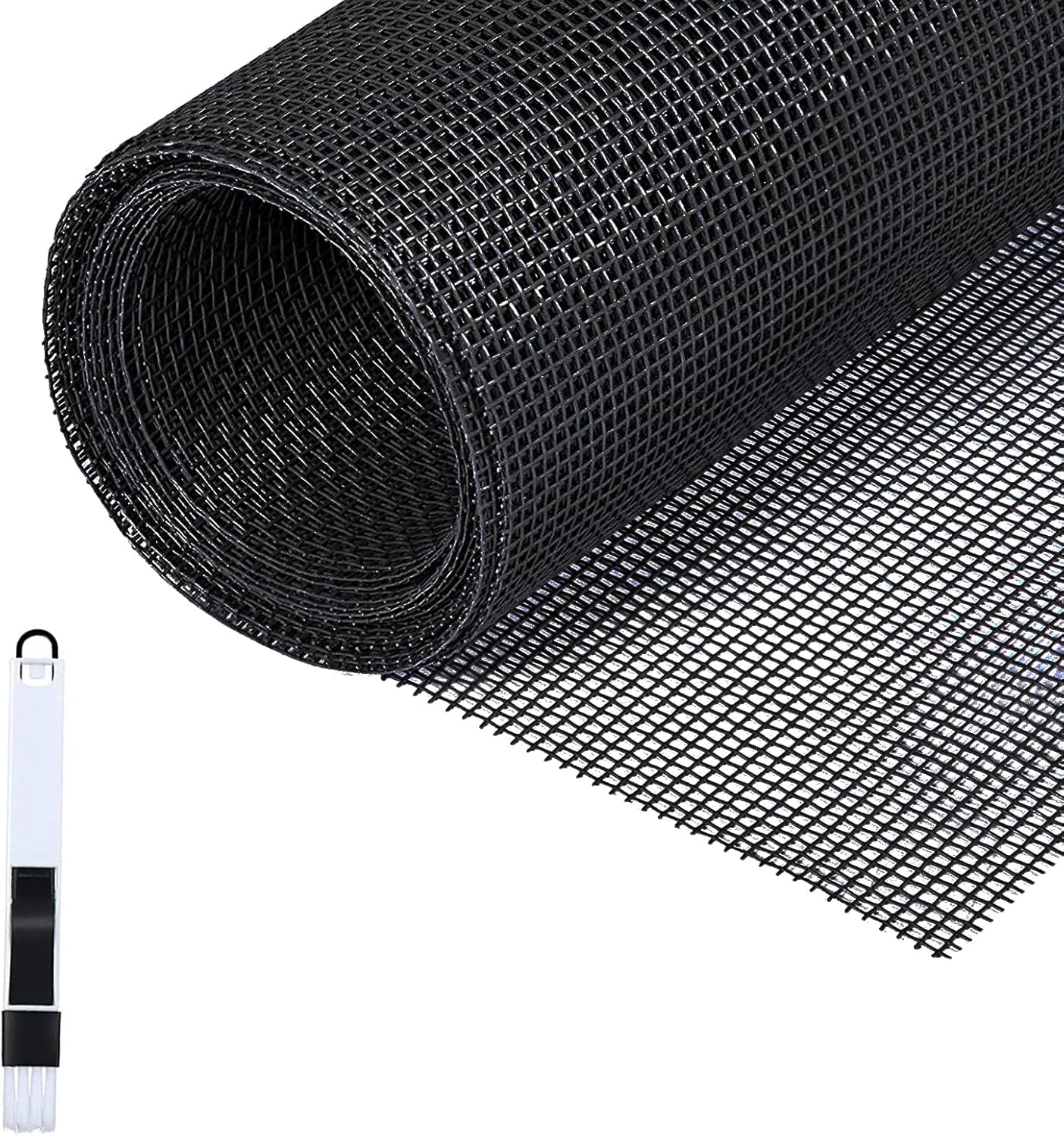  Fillis Window Insect Screen, 150 X 500 Cm, Fibreglass Insect Screen By The Metre DIY With Cleaning Brush, Mosquito Net For Windows, Balcony Door And Living Room, Grey (Pack Of 2)