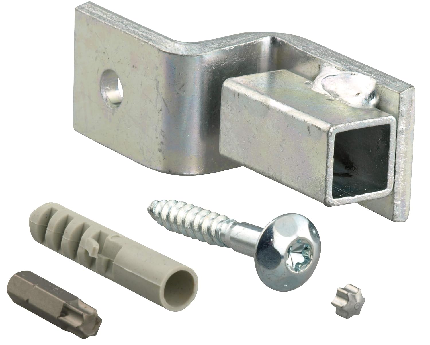  Alberts 554378 Fixing Kit For Window Grille On The Outer Wall | Mounting Accessories For Window Grille | Galvanised In Blue | Set Of 4