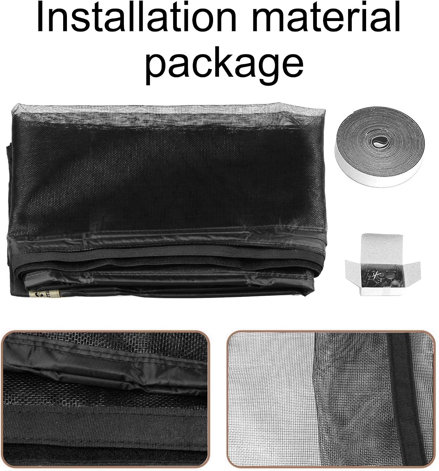  Magnetic Mosquito Net For Windows, 117 X 111 Cm, Magnetic Adsorption For Living Room, Window, Balcony, Black