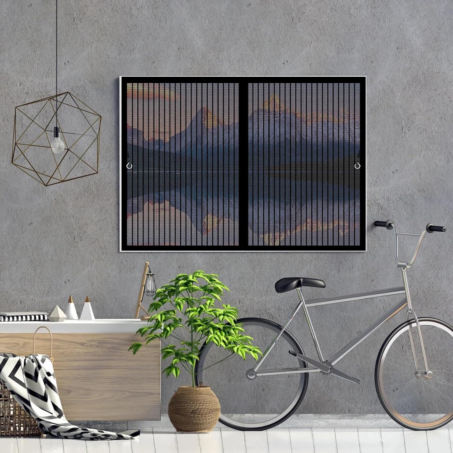  Magnetic Window Mosquito Net 133 X 84 Cm Anti-Mosquito Automatic Closing No Drilling Fine Mesh Anti-Mosquito Curtain For Doors, Various Sizes, Black