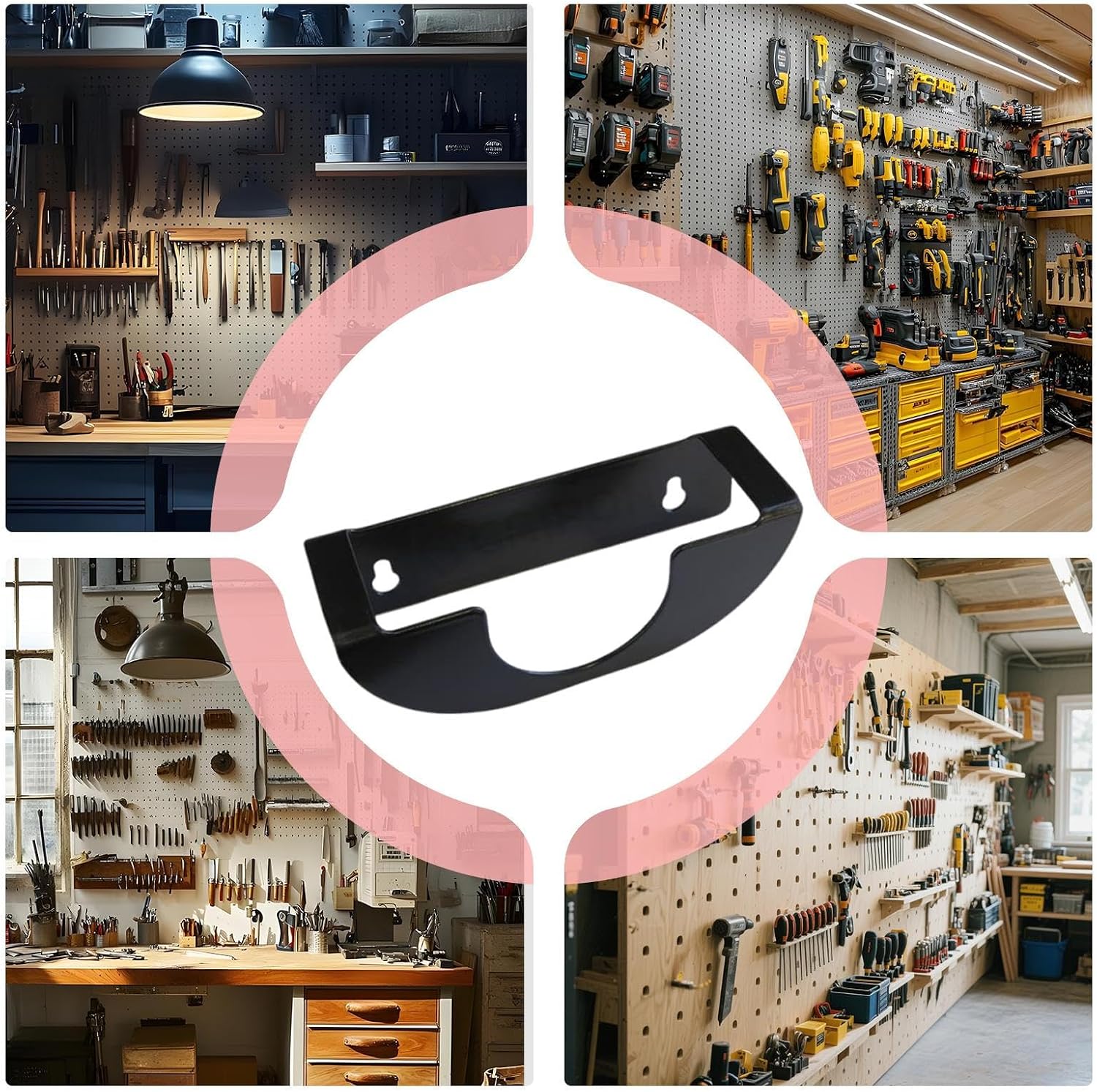 GENERIC Organisateur D'outils électriques, Support Mural, Outils De Rangement En Métal Avec Design Résistant à L'usure, Organisateur De Garage Peu Encombrant Pour L'amélioration De La Maison, La Réparation