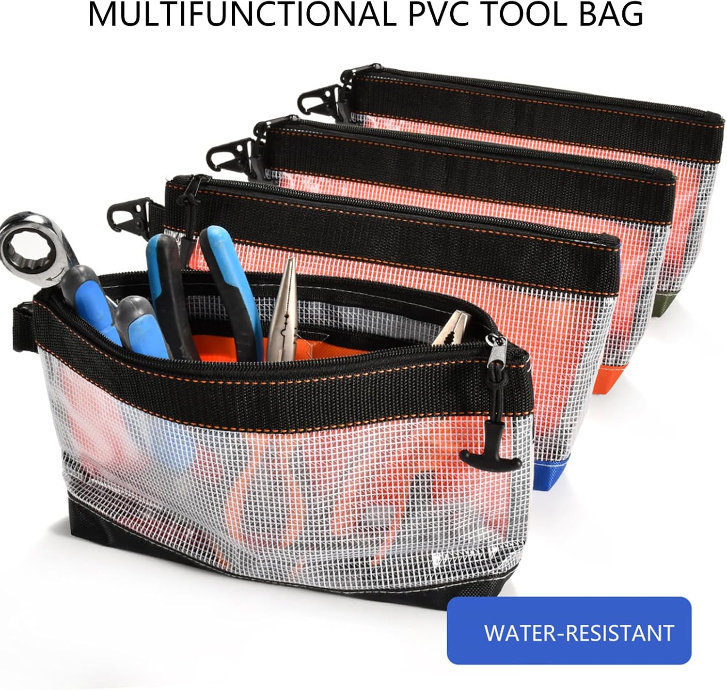  Lot De 4 Sacs De Planification En PVC Transparent étanches Contre Fixe Pour Réparation électronique Contre Outil Fixe