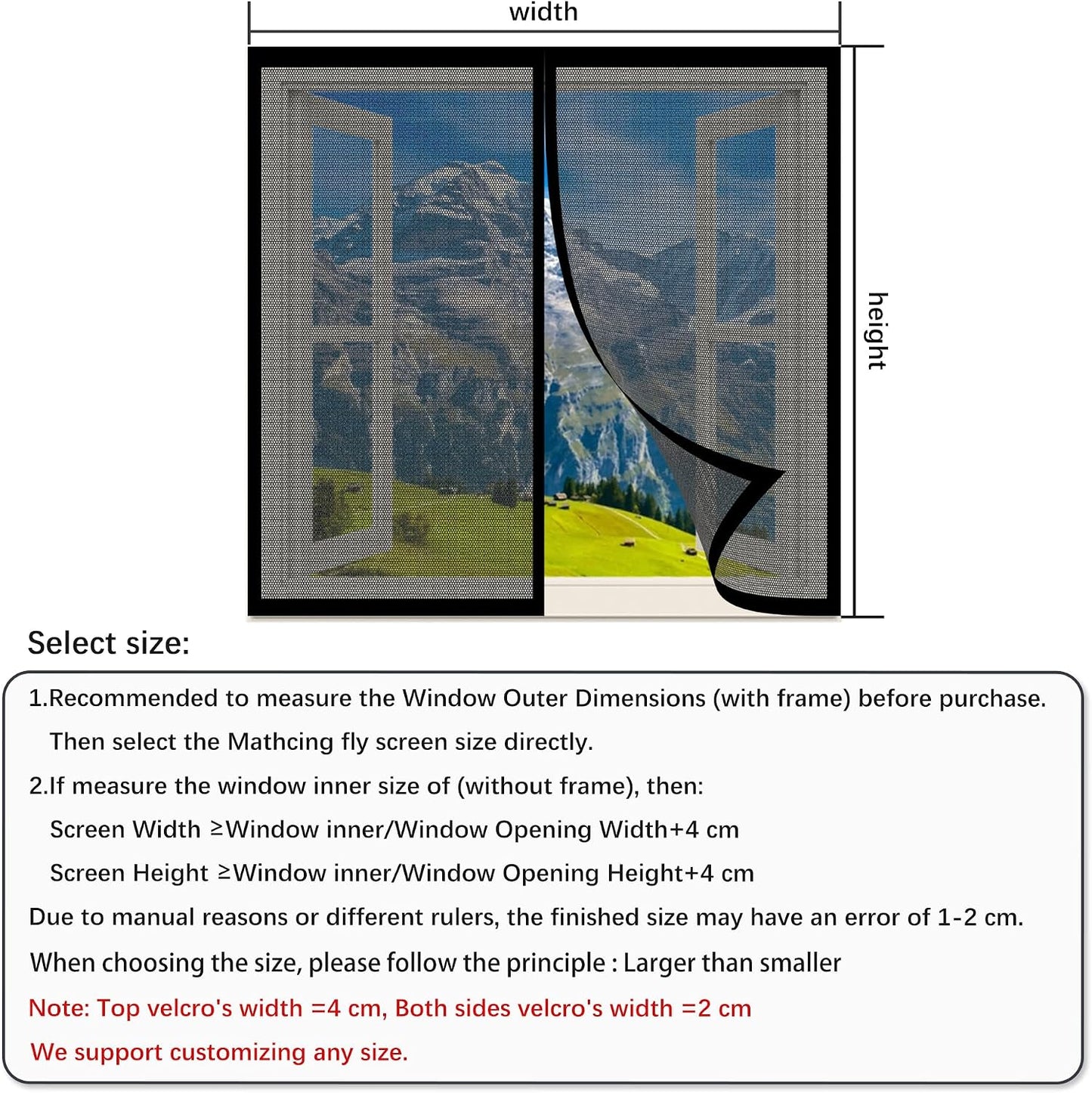  Magnetic Door Or Window Mosquito Net 118 X 130 Cm Breathable Balcony Mosquito Net Ultra Thin Mesh For Windows Doors, White