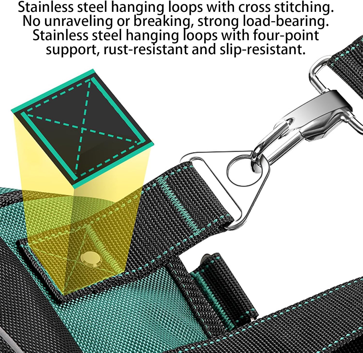 GENERIC Oxford Sac à Outils De Grande Capacité, Sac De Travail Avec Bandoulière, Porte-outils Avec Plusieurs Poches, Sac à Main Pour Le Travail, La Construction, L'extérieur, La Voiture, Le Dortoir