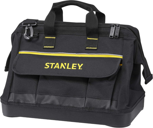  STANLEY 1-96-183 Sac À Outils En Tissu 600 X 600 Deniers - Multi-Compartiments - Sangle Bandoulière Avec Renfort Au Niveau De L'Épaule - Conception Rigide - Dimensions (en Cm): 44,7 X 27,5 X 23,5