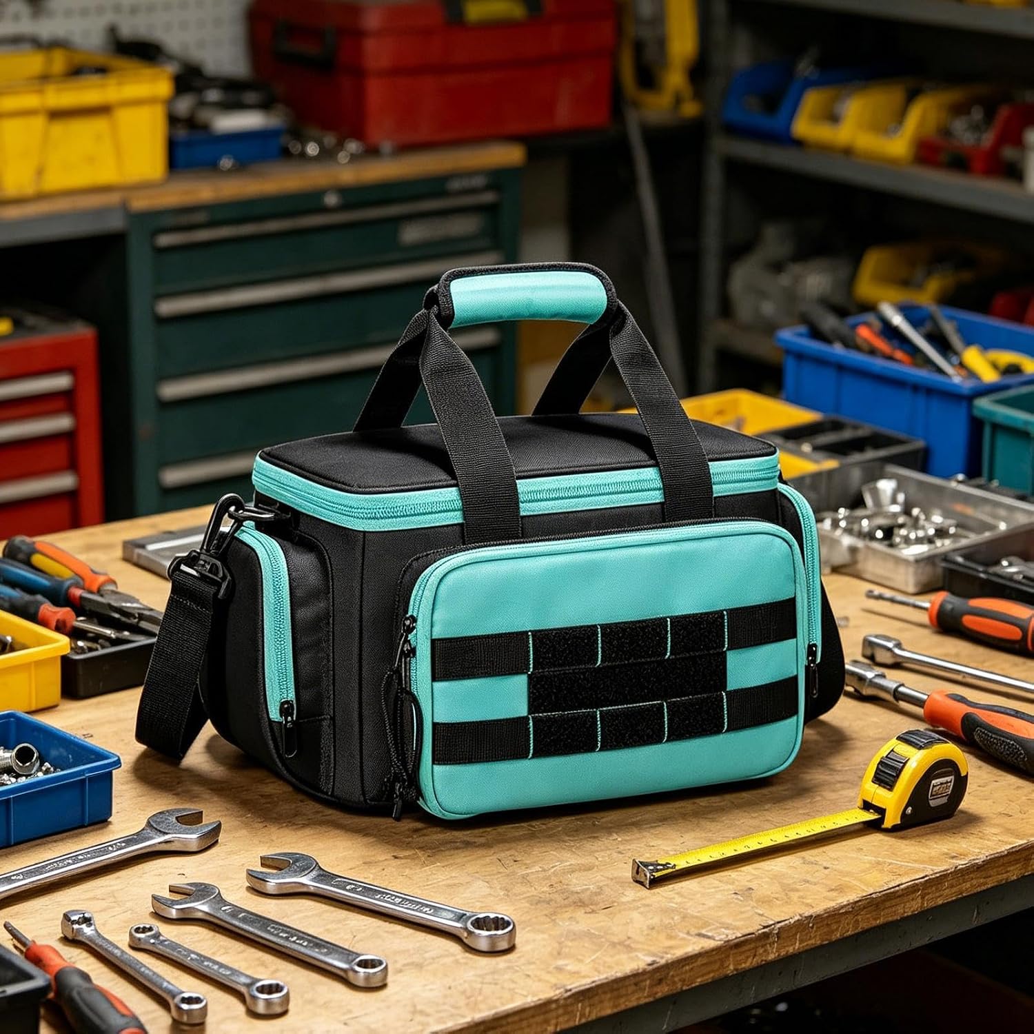 GENERIC Sac De Transport à Outils,Mallette De Rangement En Tissu Oxford - Sac à Outils | Pour Construction, Camping, Voyages, Chambres D'étudiants, Travaux De Jardinage, Électriciens Et Charpentiers