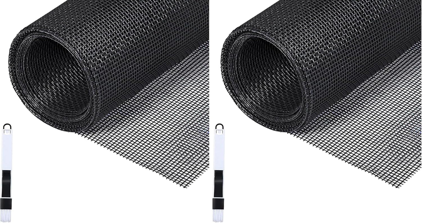  Fillis Window Fly Screen 150 X 300 Cm Fibreglass Insect Screen By The Metre DIY With Cleaning Brush, Mosquito Net For Windows, Balcony Door And Living Room, Grey