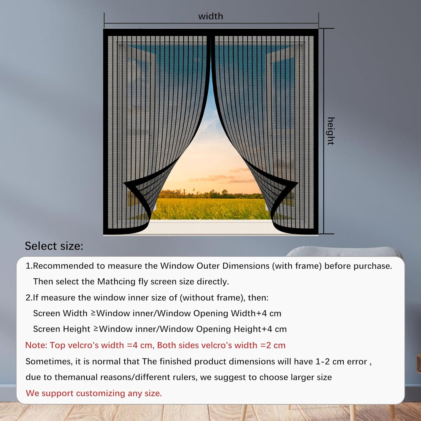  Mosquito Nets For Windows, 137 X 107 Cm, Automatic Anti-Mosquito Curtain, Powerful Magnets, Automatic Window Closure, Prevents Mosquitoes, White