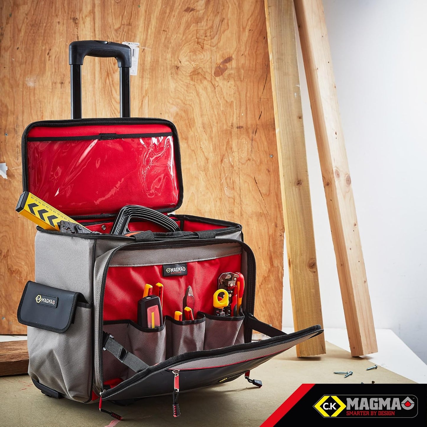  C.K Magma Malette Outils Sur Roulettes, Caisse A Outil De Technicien, Sac à Outils De Electricien, Boite A Outil Vide, Rangement Des Outillage, Sacoche Roulante, Trousse Vide, MA2650