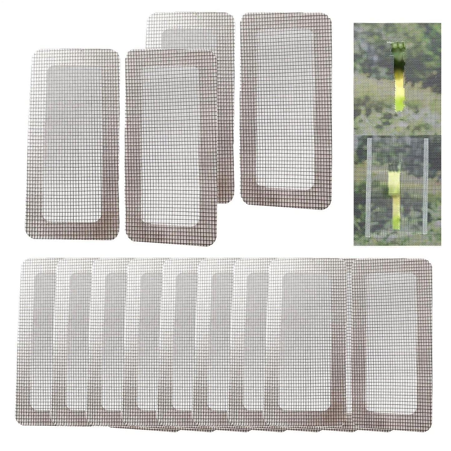  Ruban Adhésif Pour écran - Lot De 10 5 X 10 X 0,1 Cm 50 G Matériau Métallique | Patch Autocollant Imperméable, Fixation De Trous De Porte De Fenêtre, Film De Protection De Terrasse Intérieur Pour
