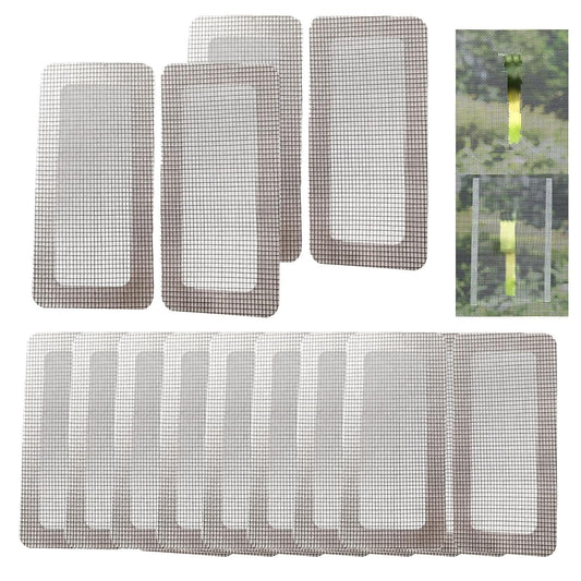  Ruban Adhésif Pour écran - Lot De 10 5 X 10 X 0,1 Cm 50 G Matériau Métallique | Patch Autocollant Imperméable, Fixation De Trous De Porte De Fenêtre, Film De Protection De Terrasse Intérieur Pour